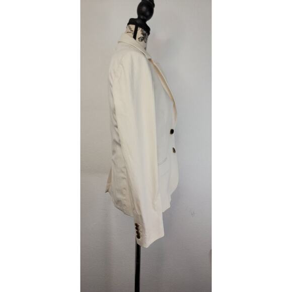 J CREW Thompson Blazer Womens SZ 0 Bi Stretch Schoolboy Jacket Ecru A03651 - Picture 4 of 9